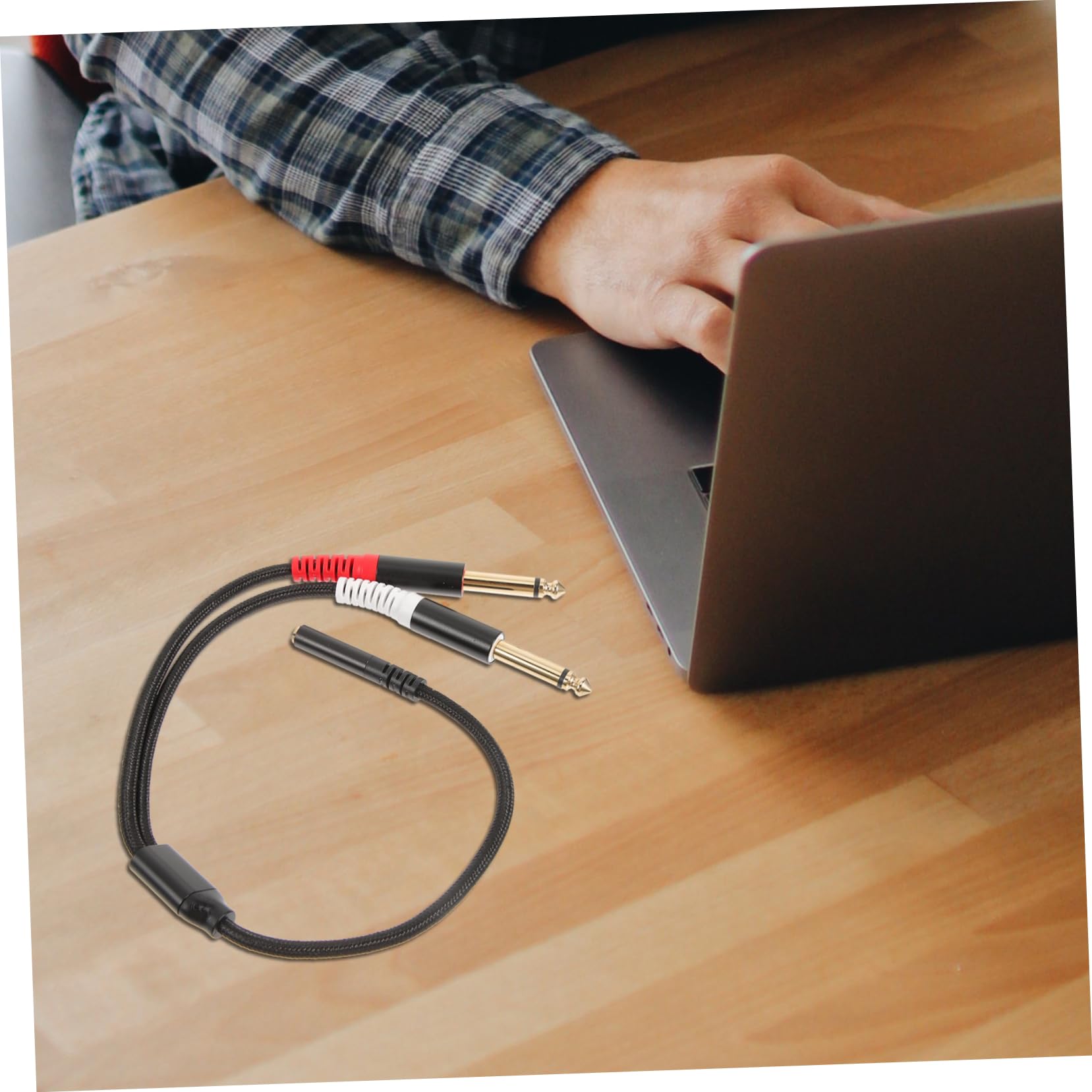 jojofuny 5 Piezas Cable Adaptador De Sonido Adaptador De 3,5 a 1/4 Cable Divisor para Auriculares Cable Estéreo Cable Audio 1/4 Tarjetas De Afirmacion Adaptador De 1/8 a El Plastico