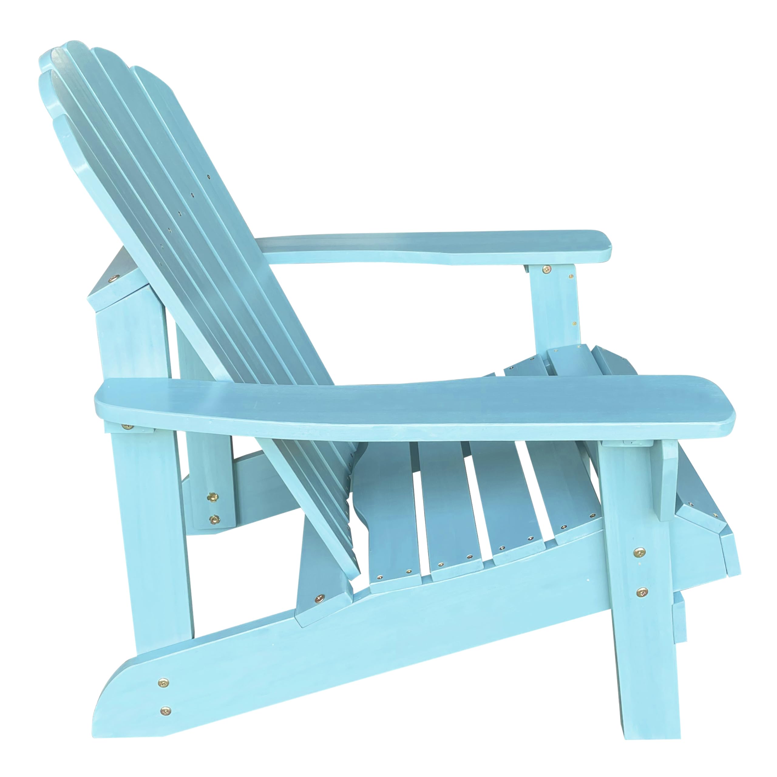 AXI Carmen Adirondackstuhl aus Holz in Pastellblau | Gartenstuhl/Loungestuhl/Adirondack Stuhl/Chair aus Holz für 1 Person mit Armlehnen & hoher Rückenlehne | 90,5 x 78,4 x 93 cm