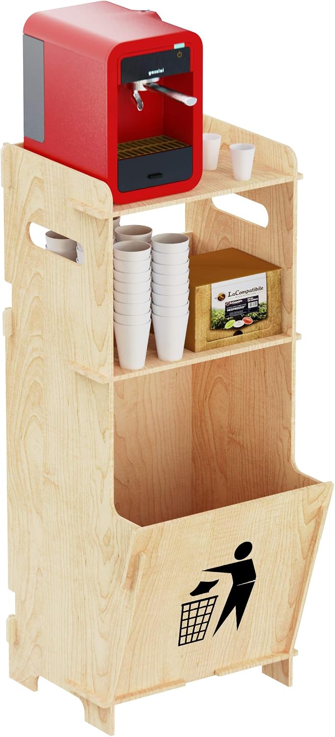 Mobile Per Macchina Da Caffè Con Ruote - Carrello Cucina 4 Ripiani Con Cassetto, Design Moderno, Per Microonde E Accessori Bar