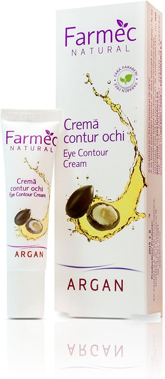 FARMEC NATURAL, Eye Contour Cream with Argan (Paraben Free)