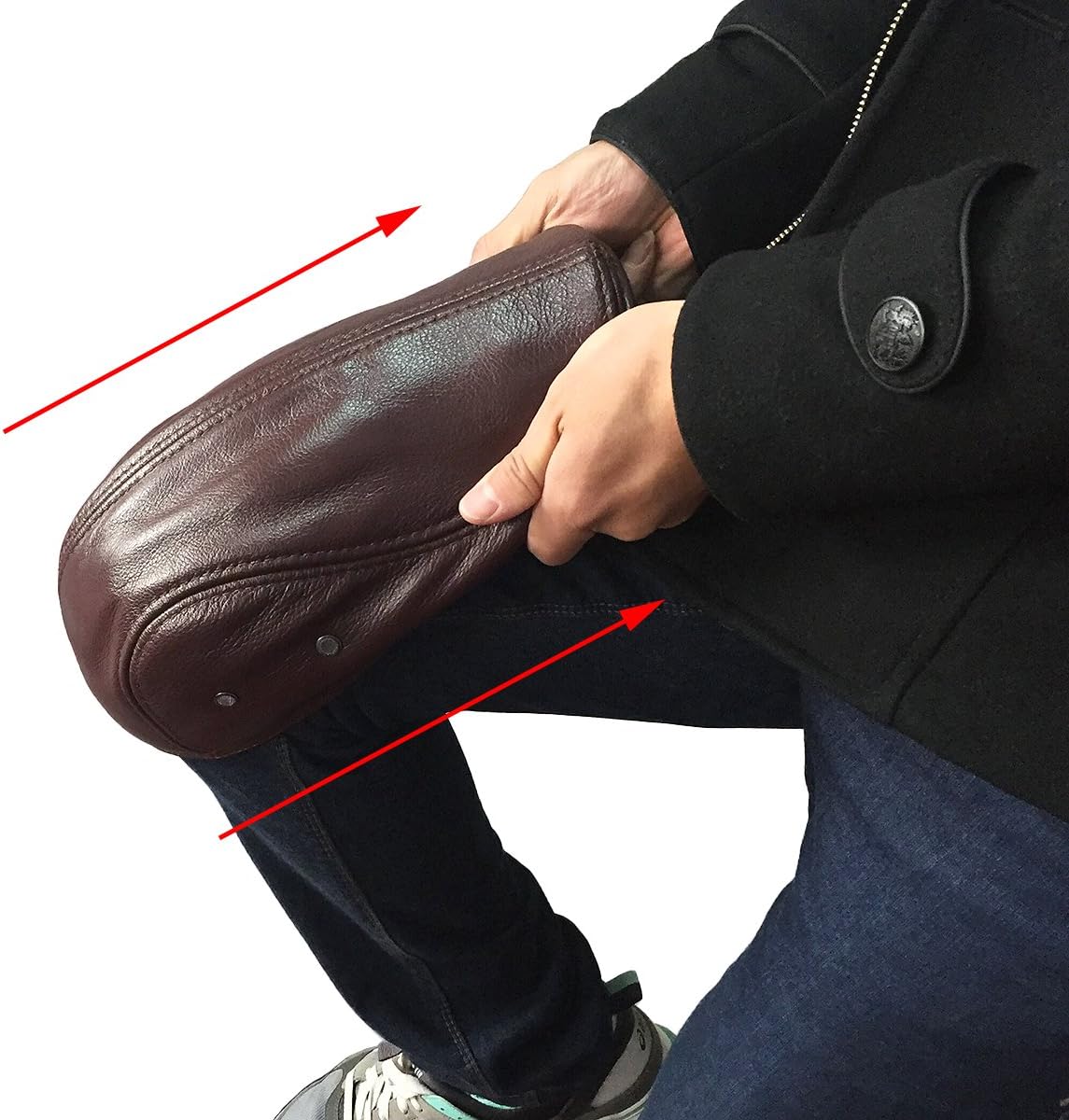 LETHMIK Men's Flat Brown 7 1/4-7 3/8