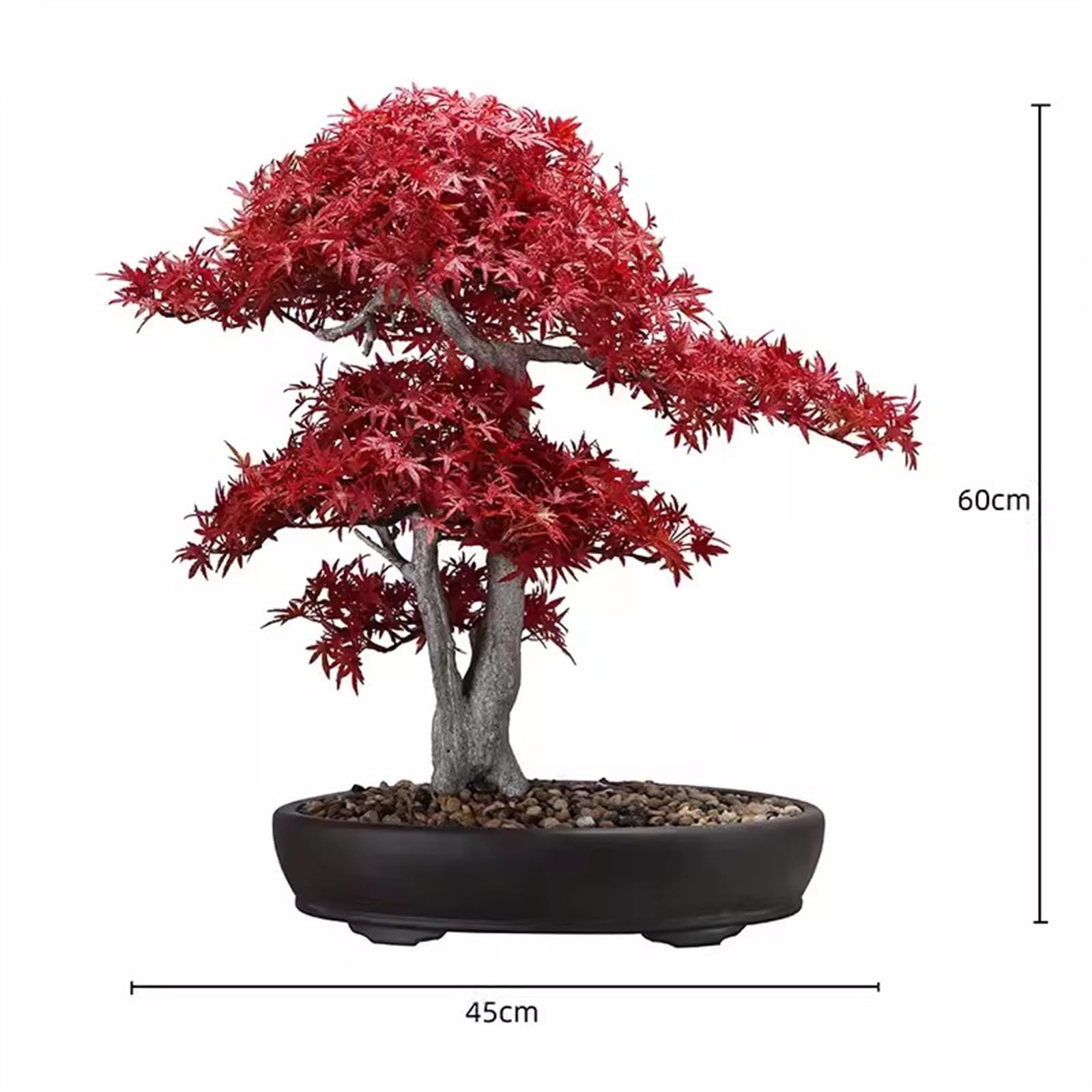 Árbol bonsái artificial Simulación de plantas artificiales Bonsai de arce rojo Restaurante Decoración de plantas falsas de estilo japonés Cocina Restaurante de sushi Decoración de salón de té Decoraci