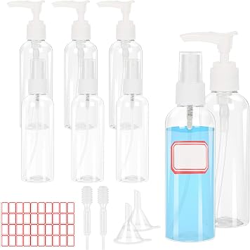 8pcs Botes Plastico Viaje, LANMOK Botella Pulverizador 100ml Botella de  Bomba de Loción Botella de Spray Portátil Envase de Loción Contenedor  Líquidos Avion Atomizador de Perfume : Amazon.es: Belleza
