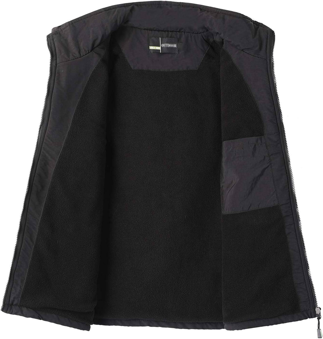 Spanye Men’s Outdoor Hoodie Vest Warm Polar Fleece Work Fishing Safari Multi Pocket Jacket