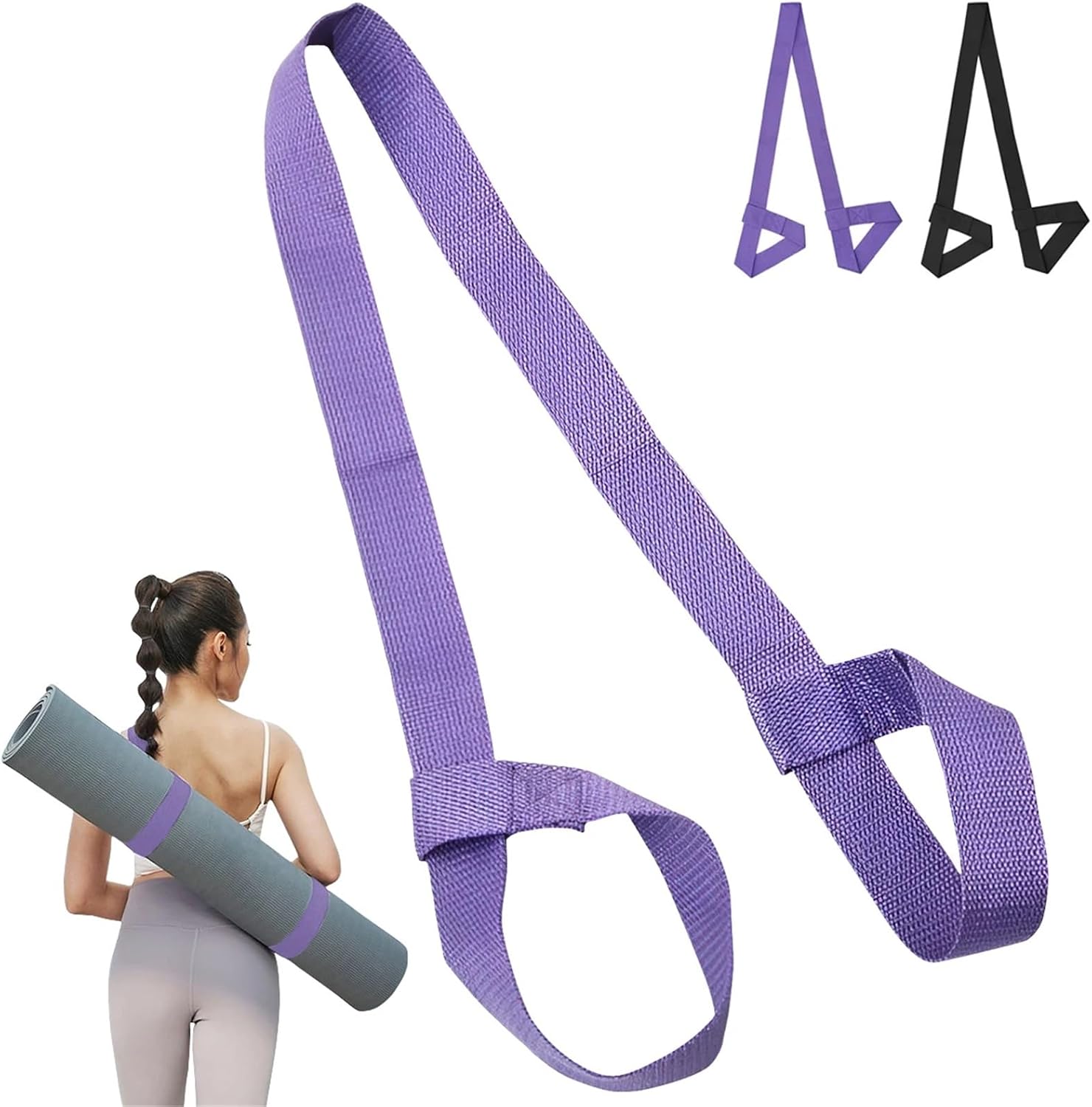 6pcs Adjustable Yoga Strap Cotton Exercise Belt for Stretching, Pilates, Dance, Physical Therapy