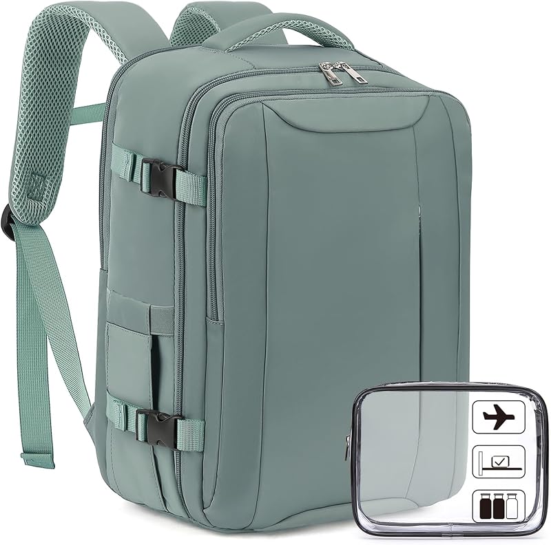 Xkdoai for Easyjet Cabin Bag 45x36x20, Travel Backpack with TSA Approved Clear Bag, Carry-ons Cabin Backpack for Travelling Underseat Cabin Bag Laptop Backpacks Luggage Set