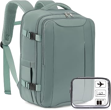 Xkdoai for Easyjet Cabin Bag 45x36x20,Travel Backpack with TSA Approved Clear Bag,Carry-ons Cabin Backpack for Travelling Underseat Cabin Bag Laptop Backpacks Luggage Set