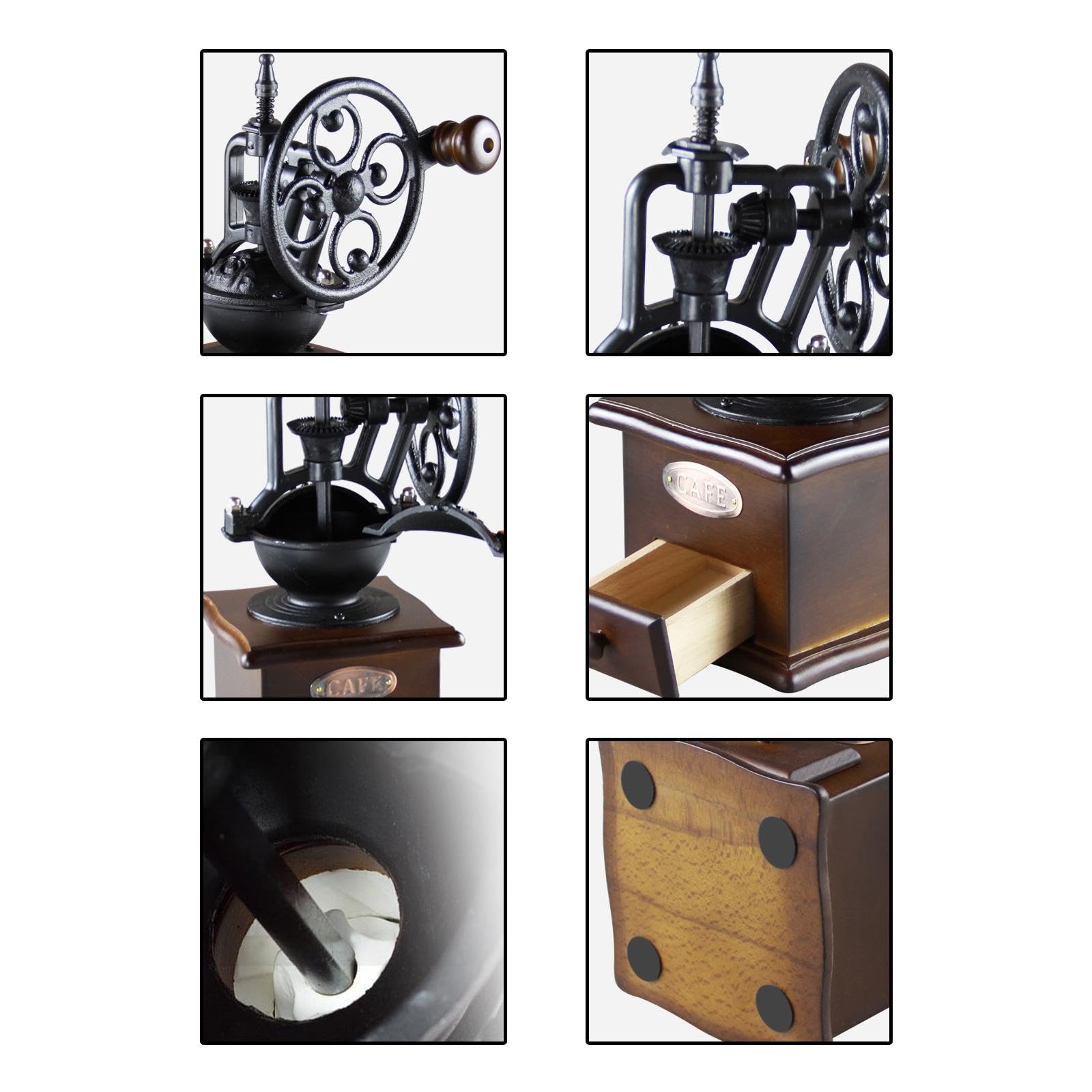 MERIGLARE Klassische Kaffeezubehör Handkaffeemühle Getreidemühle für Büro, Kaffeeschild