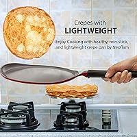 Vista 2 de Molde antiadherente de cerámica de 10 pulgadas., Molde para crepas, Rojo (Chili Pepper)