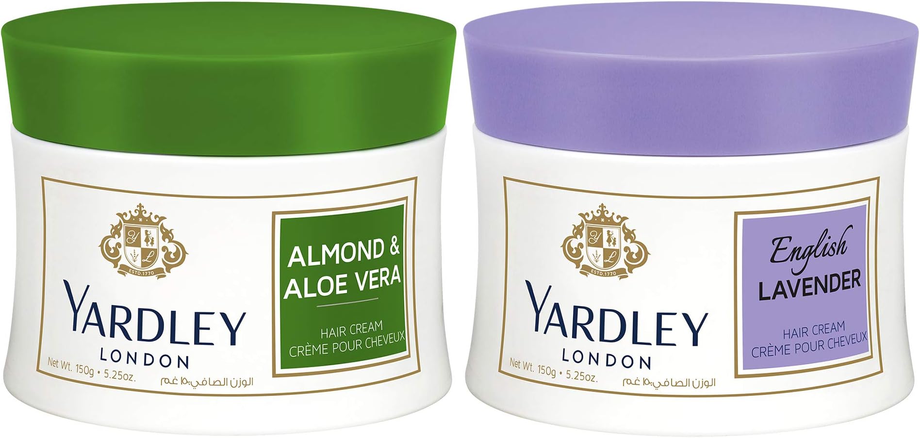 Twin Hair Cream (2x150gm) - Almond & Aloe Vera + English Lavender