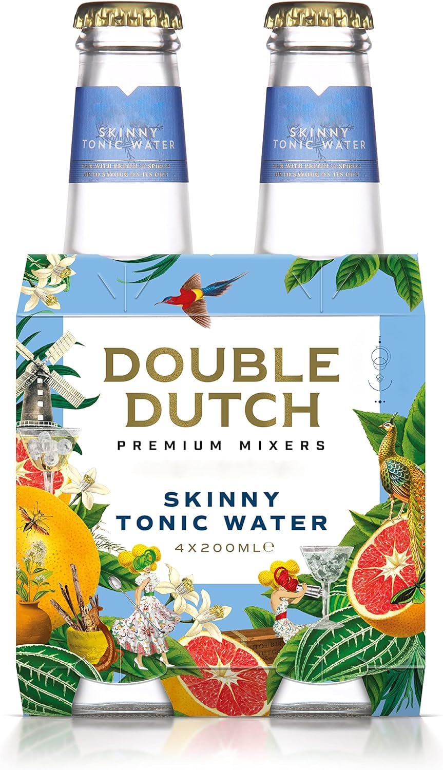 Double Dutch Light - Skinny Tonic Water Bottles - 4 X 200Ml