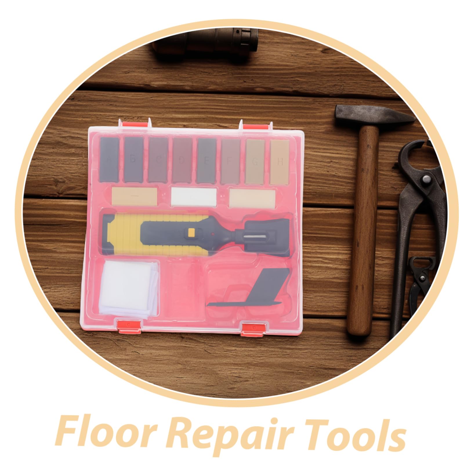 SHINEOFI Herramientas Para Reparación De De Madera Dura Kit De Reparación De Rayones Para Pisos De Madera Cera Para Reparar Grietas y Uso Doméstico Mesas y Gabinetes