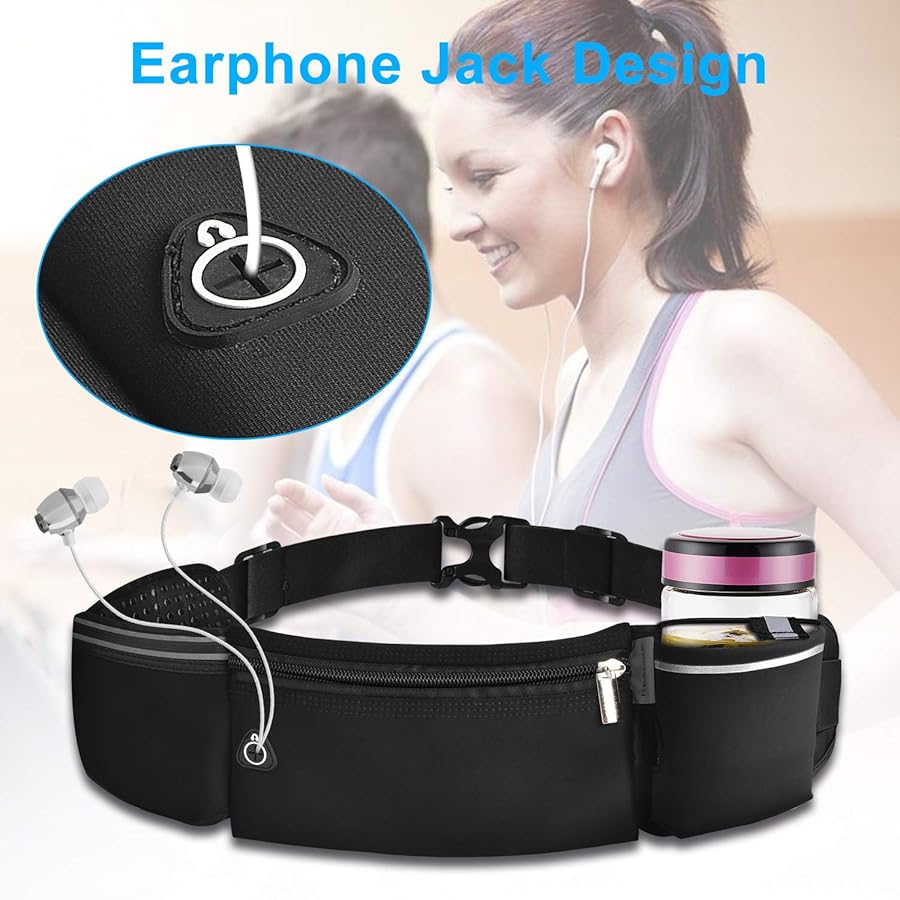 Cintura Idratazione REALIKE Con Portabottiglia - Borsa Banana Doppia Per Corsa E Fitness - Foto 5