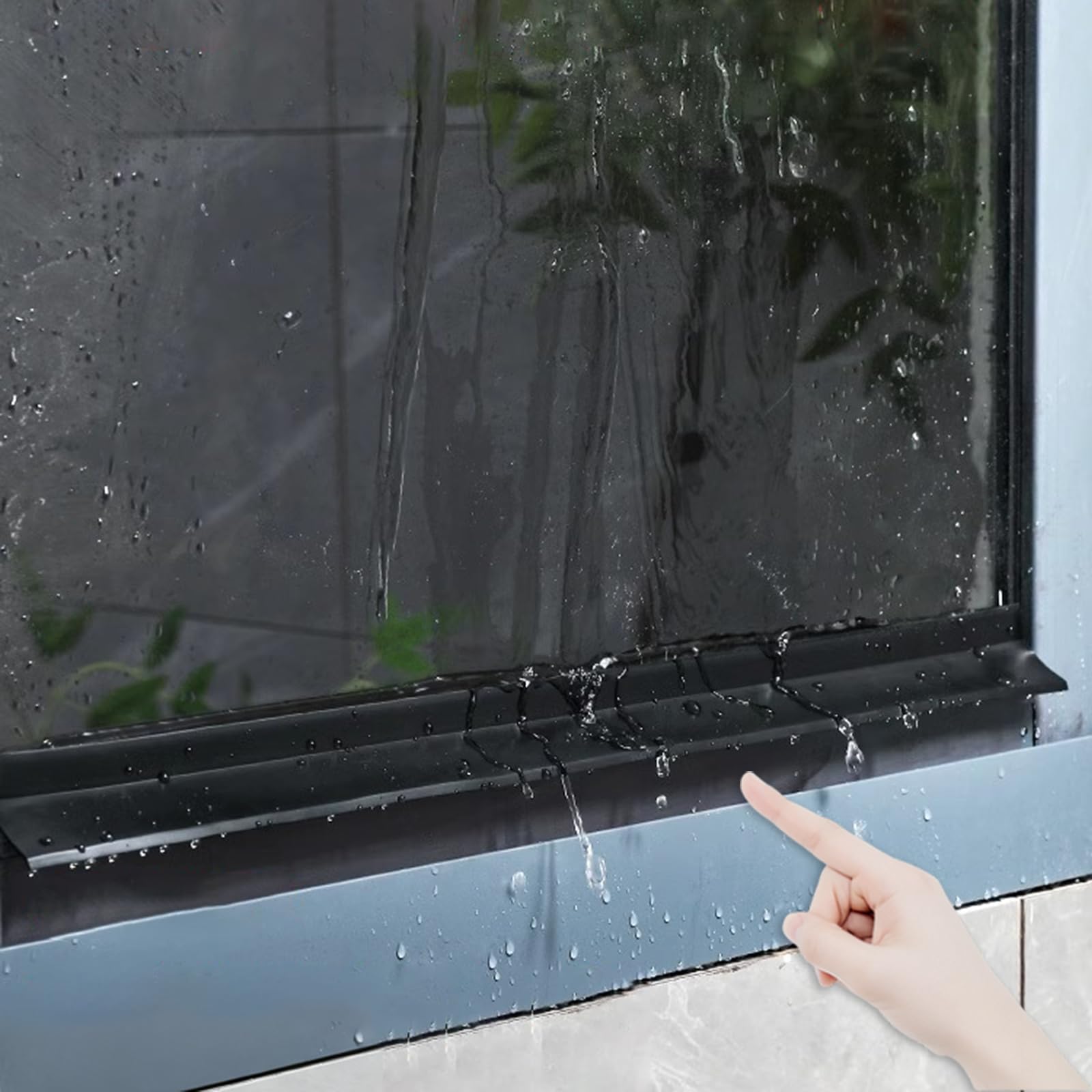 Joint d'étanchéité Autocollant en Caoutchouc pour fenêtres et Portes, Protection Contre la Pluie, Joint Noir étanche, Plusieurs Tailles (5,5 cm x 1 m) pour la Maison et Le Bureau