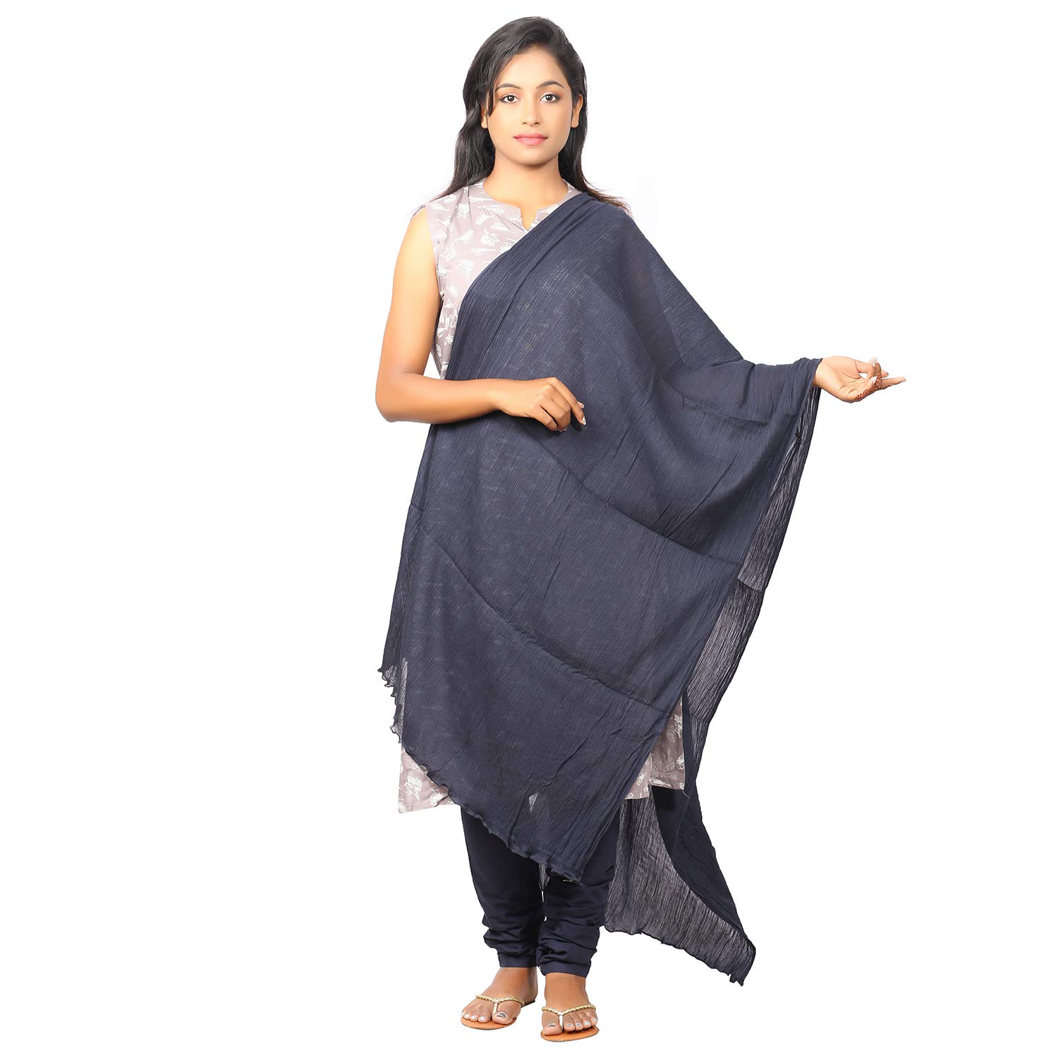 Happy Bunny Women's Solid Cotton Dupatta