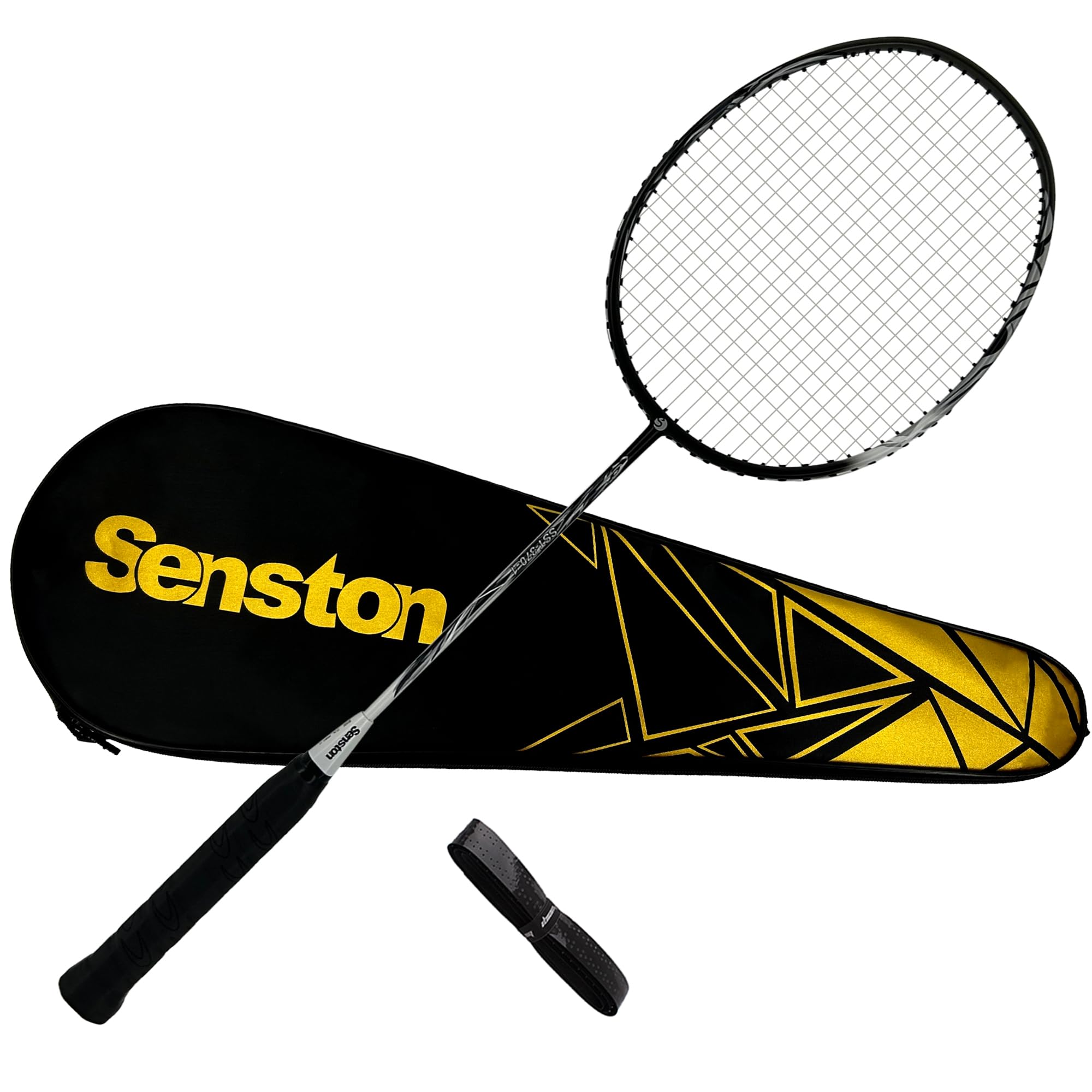 Senston Badminton Racket 100% Full-Carbon Lightweight Badminton Racquet With Grip And Bag