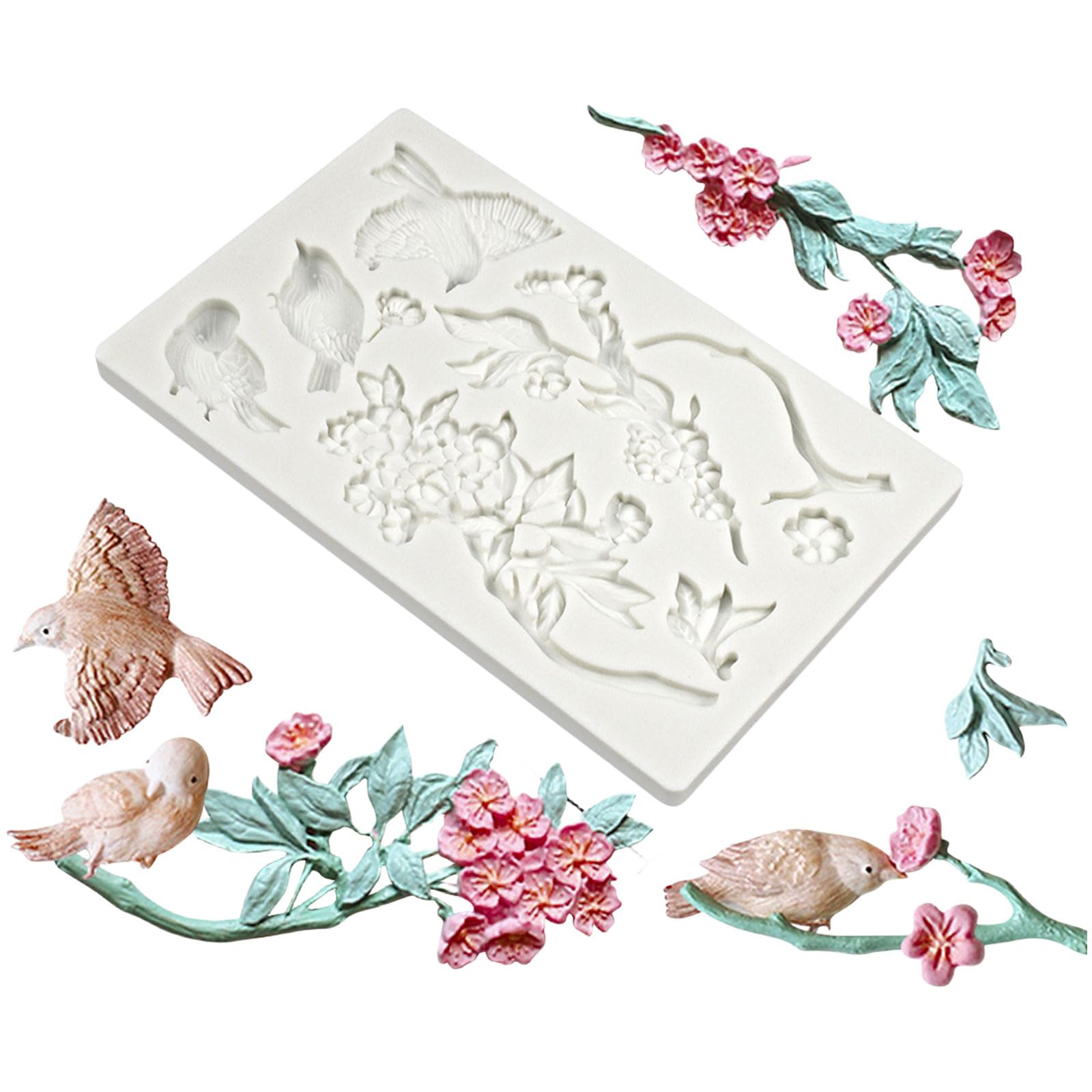MICFENY Stable Plums Blossom Fondant Silicone For Cake Fondant And Biscuits Cookie With Plums Blossom Designs