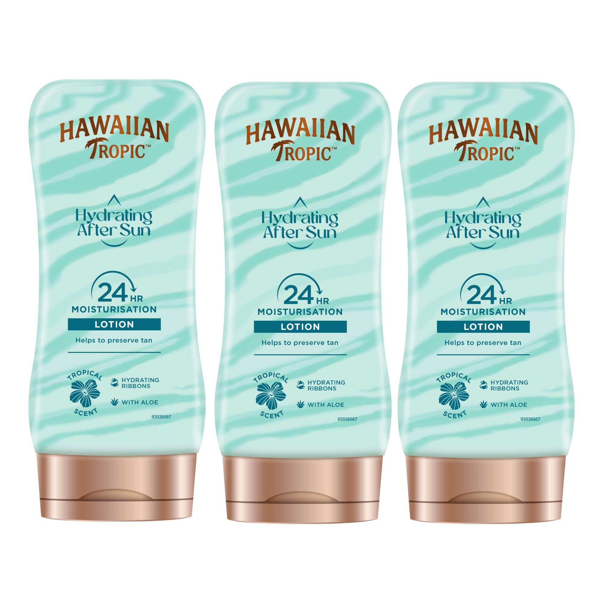 Hawaiian Tropic - Silk Hydration Air Soft After Sun Lotion Coconut Papaya 180 ml - Pack of 3