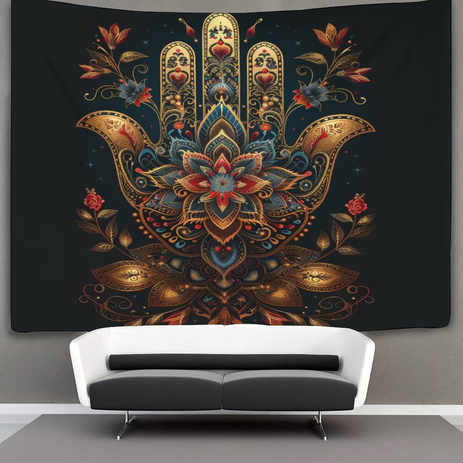 kaiyun Mandala Tapestry Datura Flowers Tapestries 3D Wall Hanging Home Decorations for Room 150cmx200cm