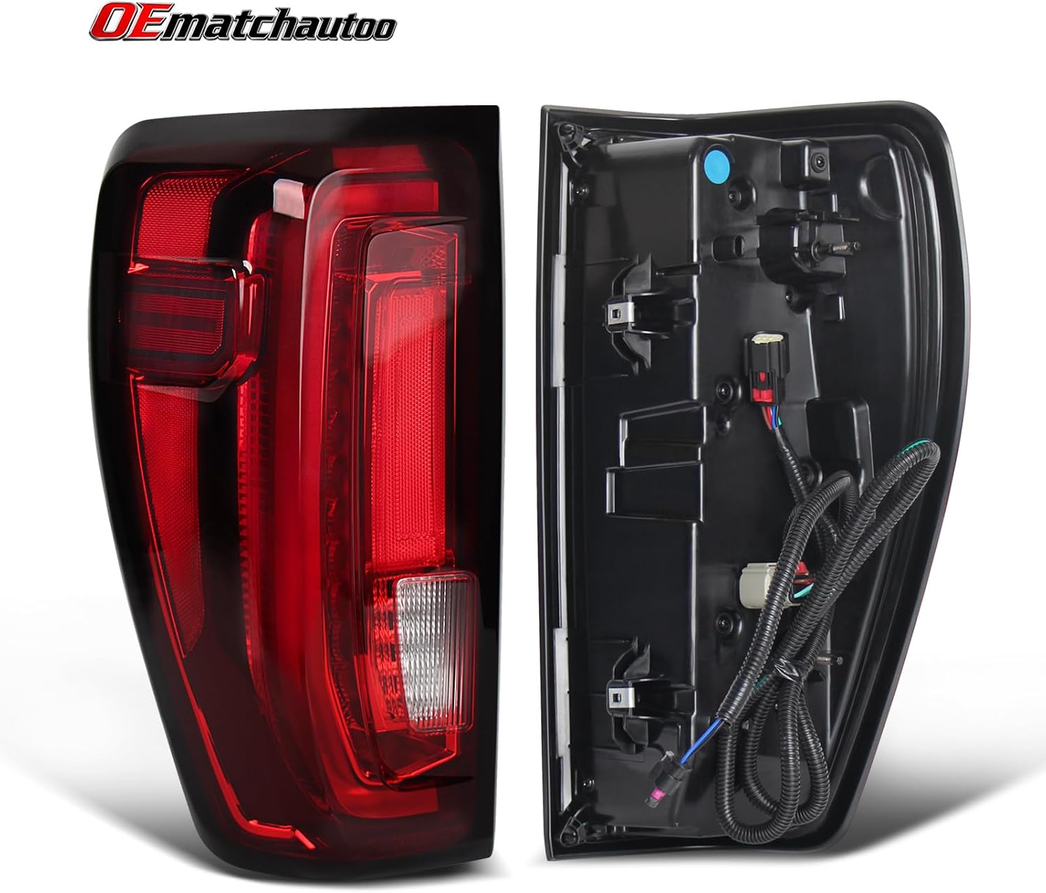 LED Tail Lights Compatible with 2019-2026 GMC Sierra 1500 2020-2023 Sierra 2500HD/ 3500HD Rear Brake Taillight OE Fit Tail Light Assembly GM2800310 84565921 84968740 (LED Left Driver Side)