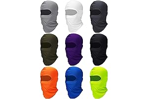 SATINIOR 9-Piece Ski Mask for Men - Full Face Protection against UV...