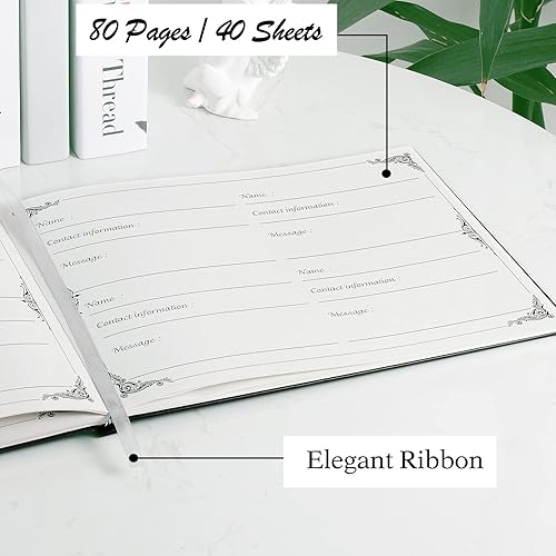 Miniatura 2 de Libro de invitados funerario para funeral, libro de 80 páginas, libro de registro funerario, una celebración de la vida