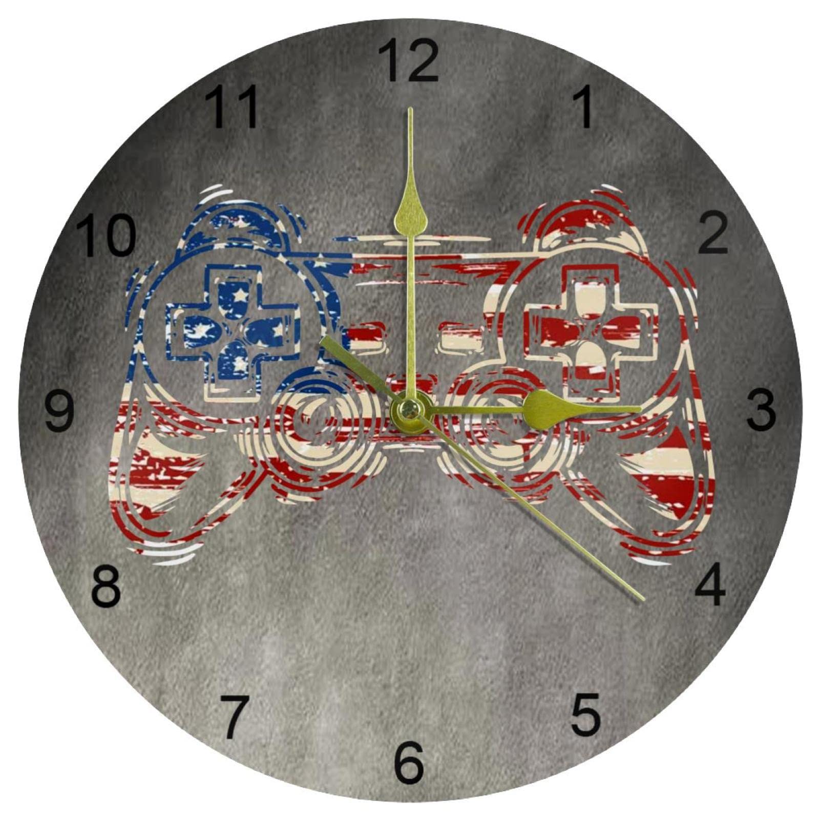 Horloge murale silencieuse à quartz avec grands chiffres arabes