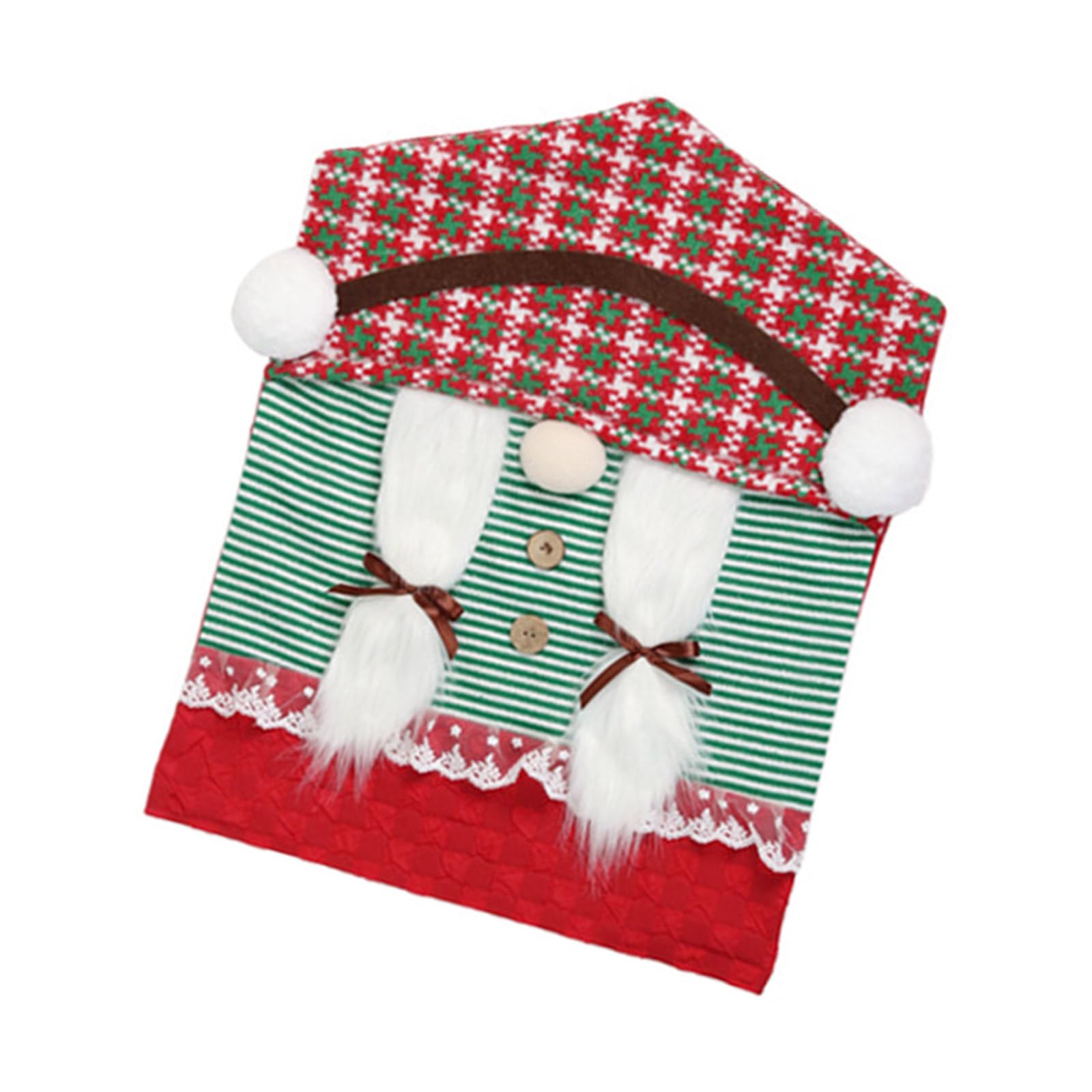 Msioytog Christmas Themed Santa Chair Cover Machine Washable Cloth Quick Assembly Dining Room Living Room Decoration Christmas Chair Slipcover