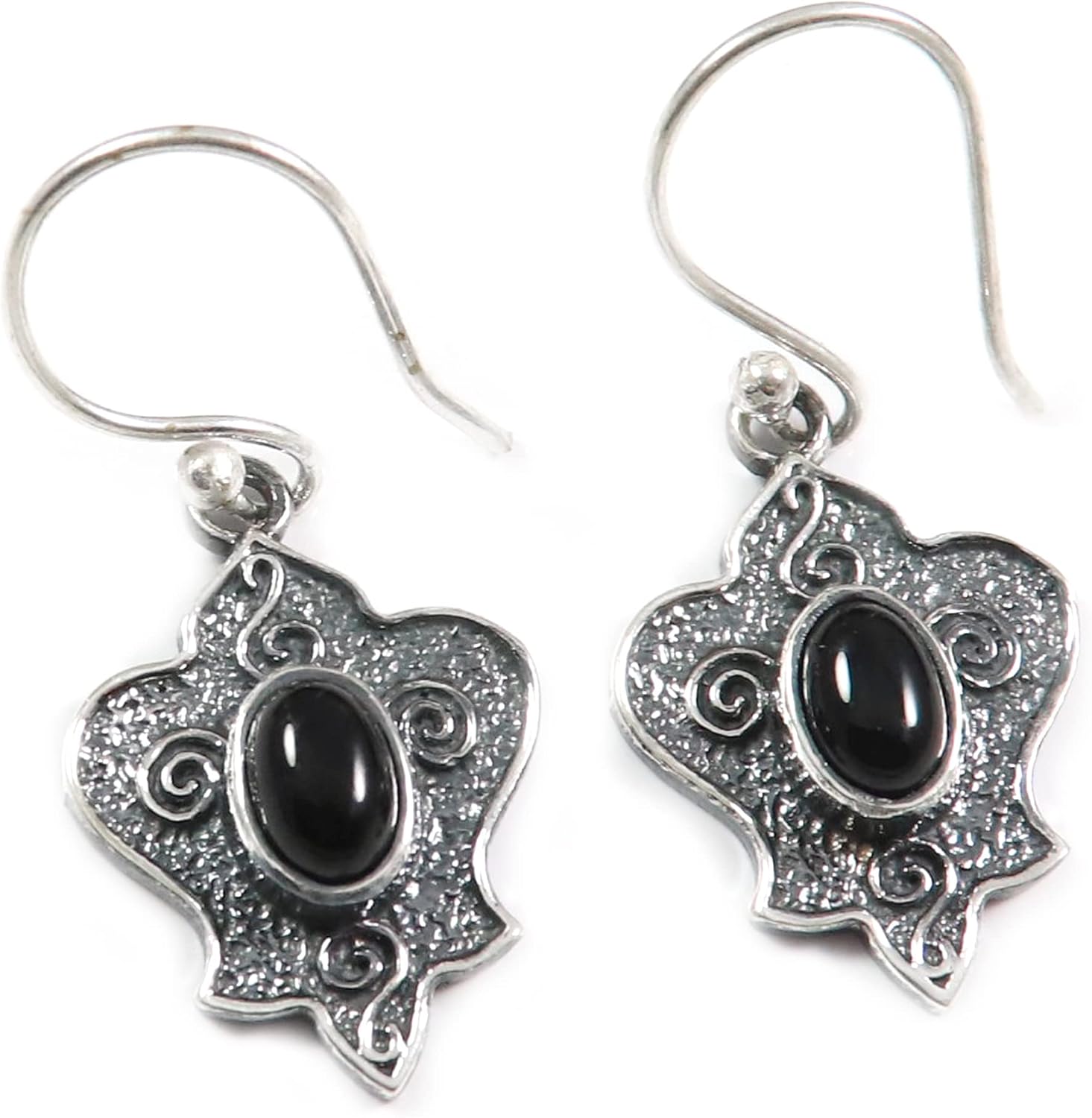 Goyal Exports 925 Sterling Silver Amethyst Faceted Carnelian Garnet Faceted Black OnyxGemstone Silver Drop/Dangle Earring Handmade Jewelry SEG120