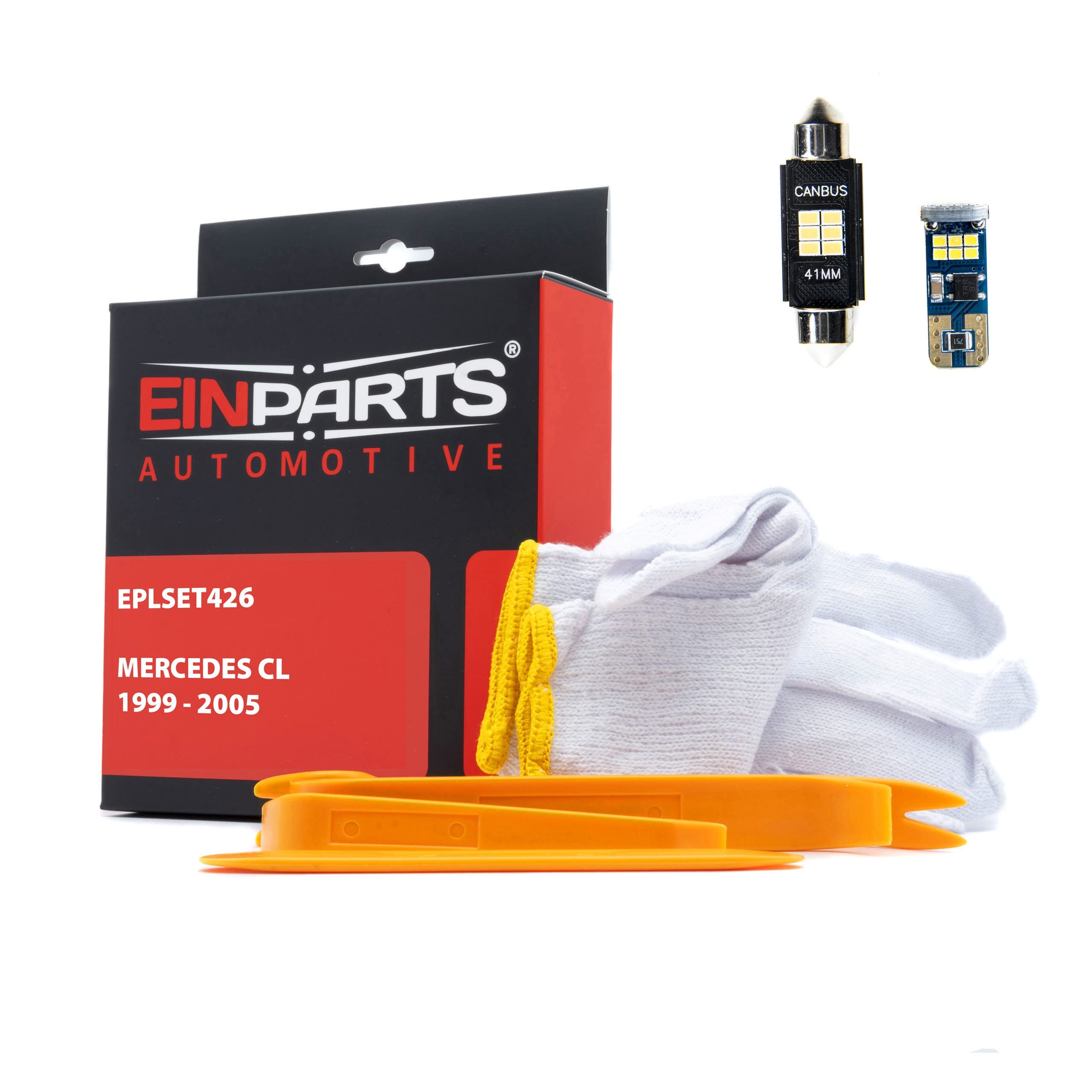EinParts Juego de Bombillas LED para Coche, Sin errores Can-Bus, para interior de coche especifico para Mercedes CL 1999-2005, 8 piezas