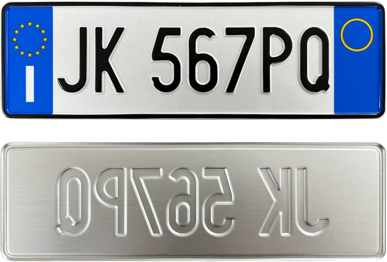 Targa Anteriore Europea Replica - Catarifrangente, Caratteri In Rilievo, Personalizzabile - Foto 4