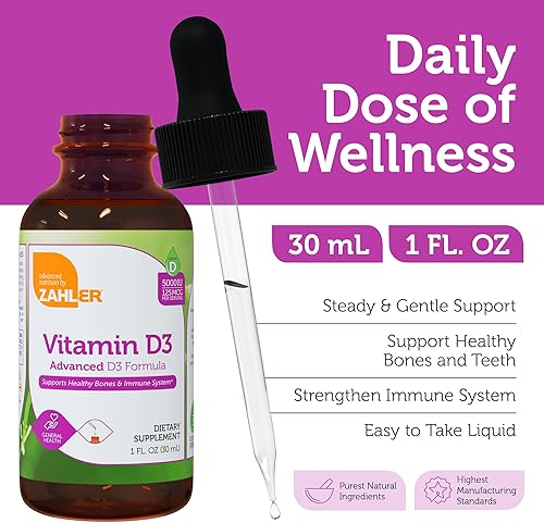 Vista 9 de Zahler Vitamina D líquida, vitamina D3 líquida, 1000 UI, gotas de vitamina D, Kosher, 1 onza