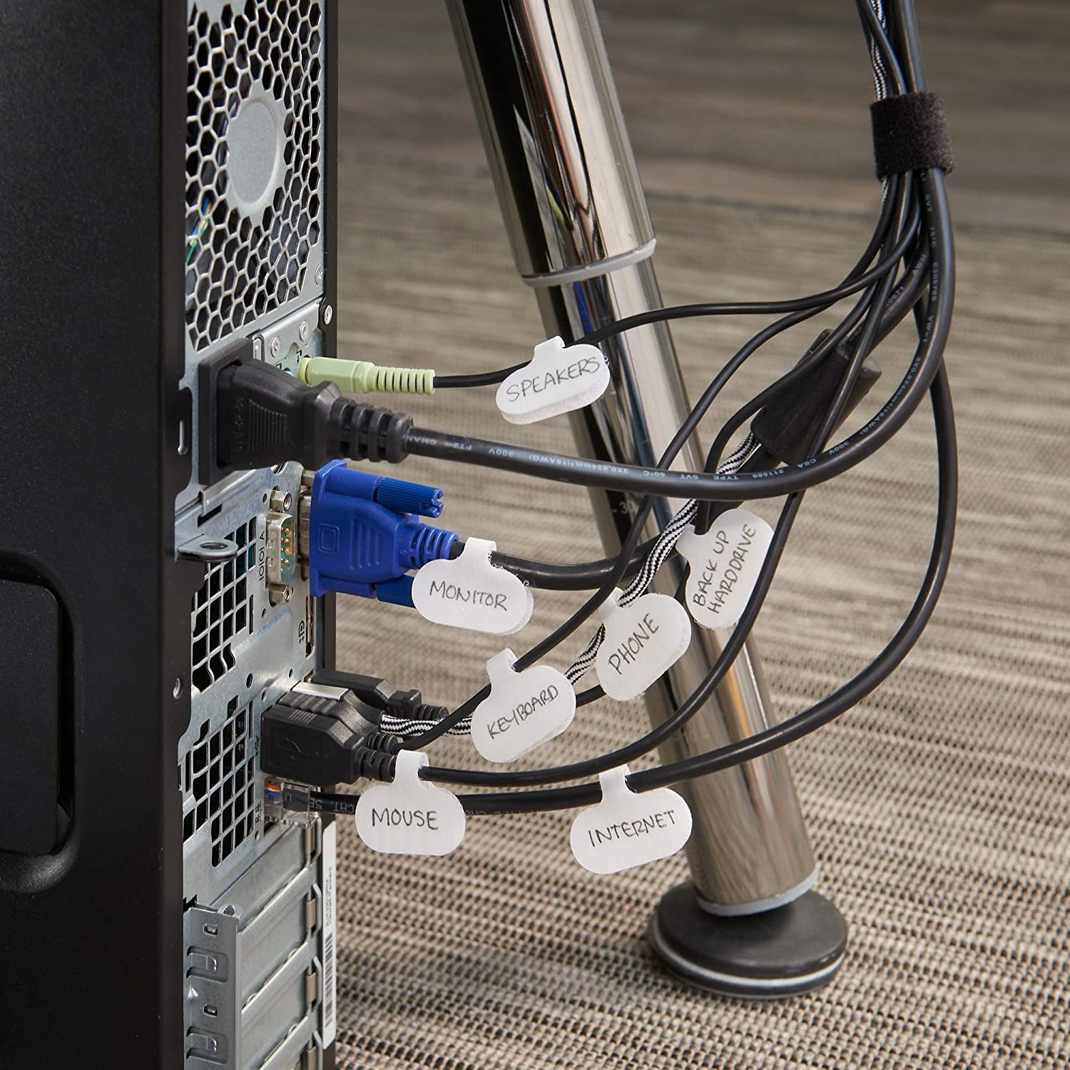 Amazon | ケーブルタグ Wrap-It コード タグ ケーブル ラベル 楕円