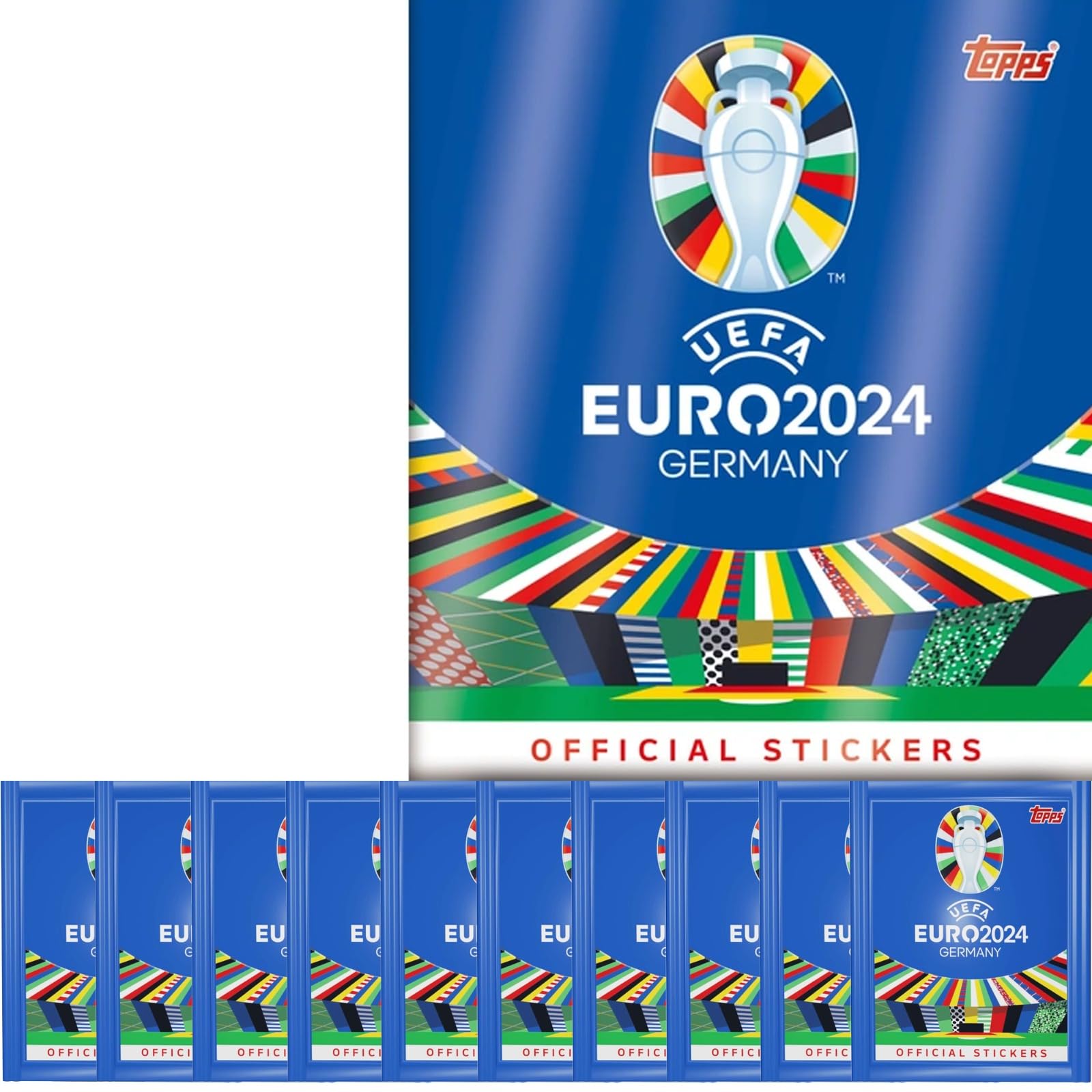 Topps UEFA EURO 2024 Stickers - Blue Parallel Edition, Choose Individual Players/Teams
