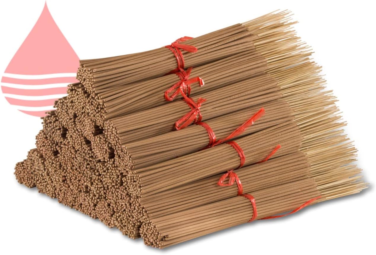 Aroma Depot 100 Bundles Unscented 10,000 Wood Pulp 11'' Incense Sticks Premium Natural Uncolored (Punk Sticks) Full CASE