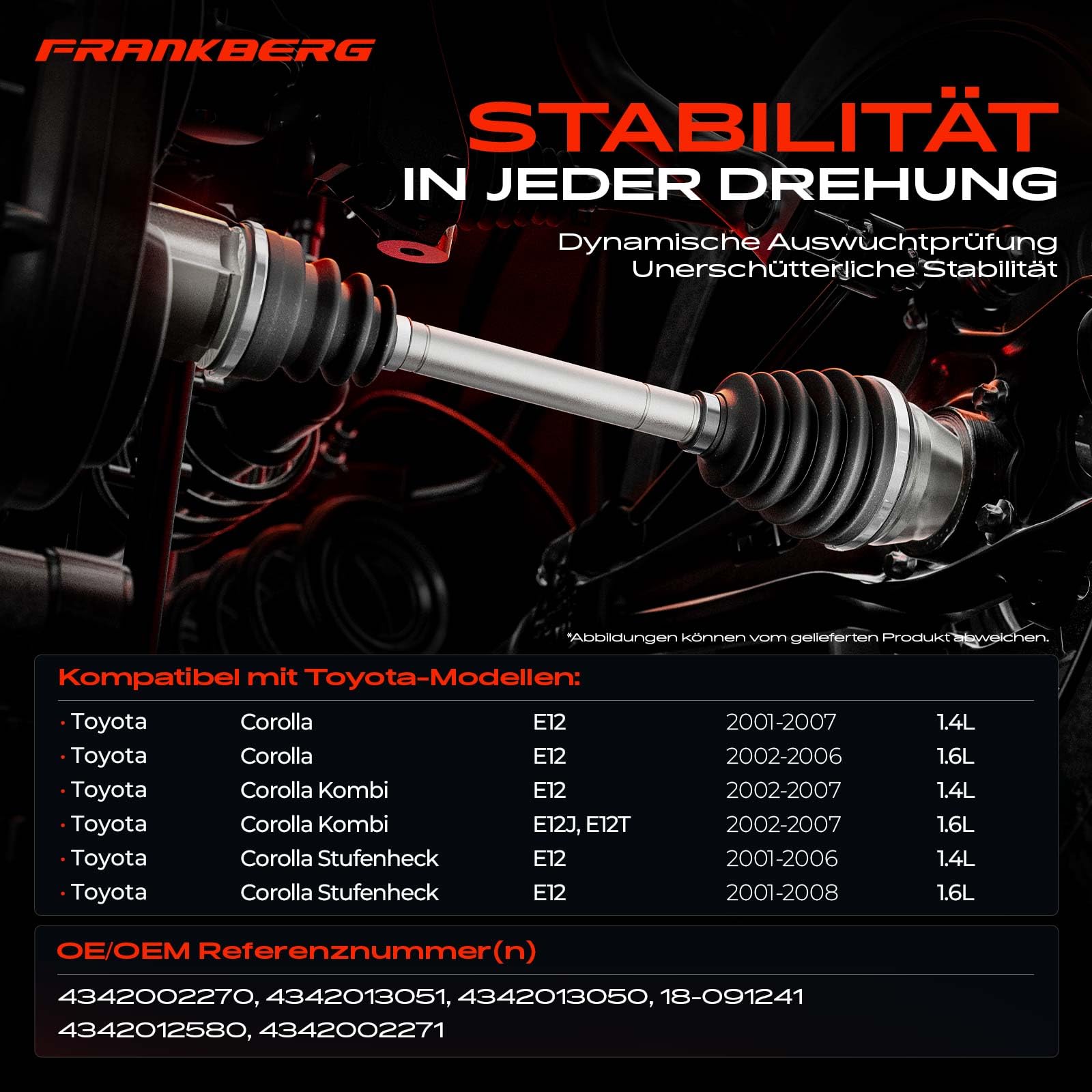 Frankberg Antriebswelle Achswelle MT Vorderachse Links 4342002270