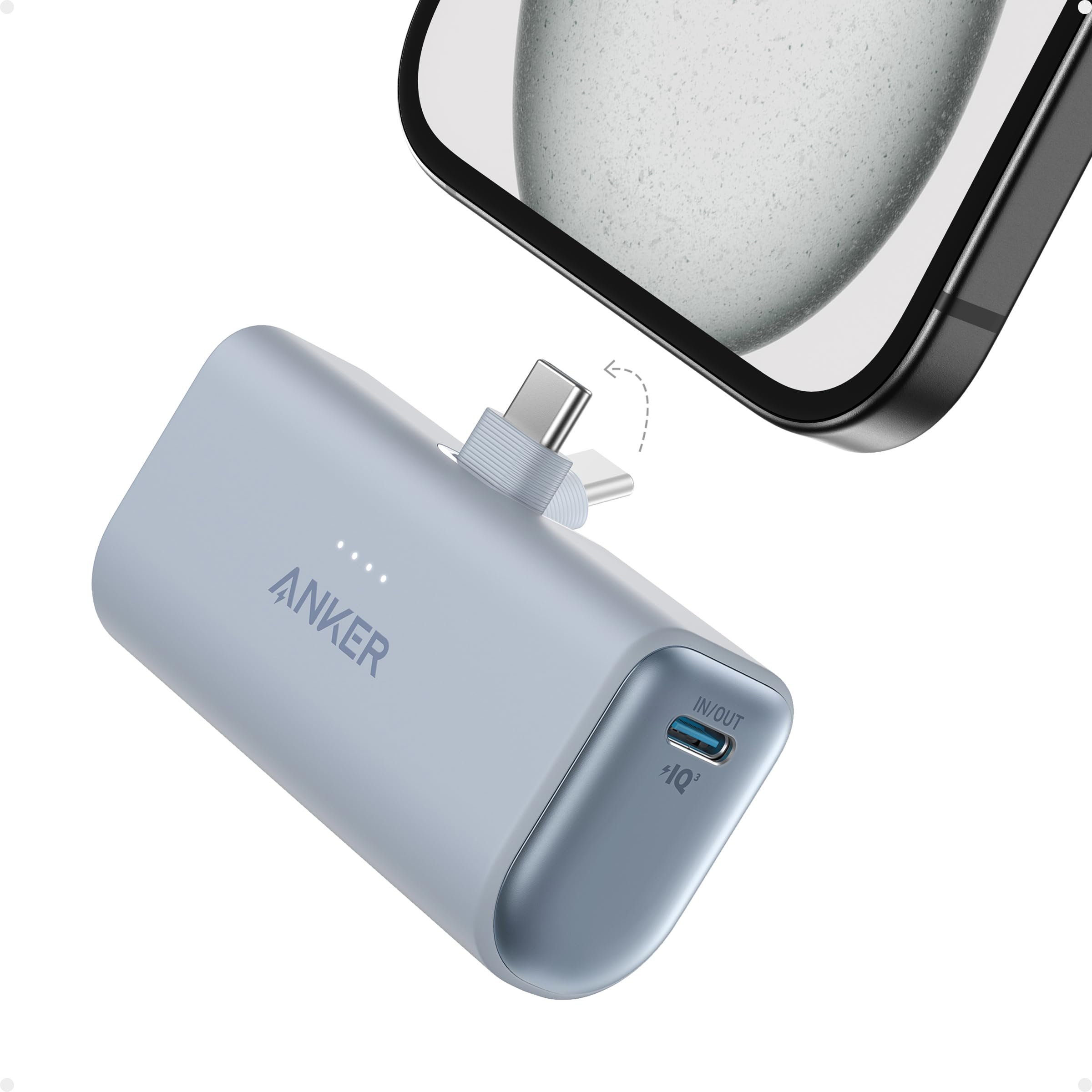 Anker Nano External Battery 5000mAh 22.5W | Built-in foldable USB