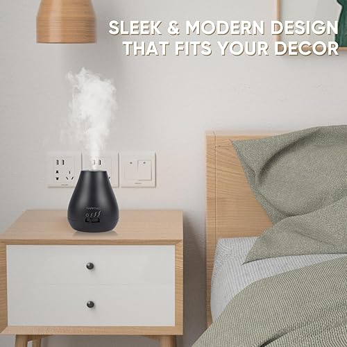 Miniatura 6 de Difusor de aceite esencial sin agua, 3 niveles de niebla ajustables, recargable, adecuado para dormitorios, baños, habitaciones de mascotas,
