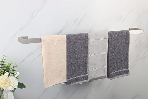 Miniatura 2 de TocTen Toallero de baño  Base cuadrada gruesa de acero inoxidable SUS304 para baño, accesorios de barra de baño, toallero resistente montado en la