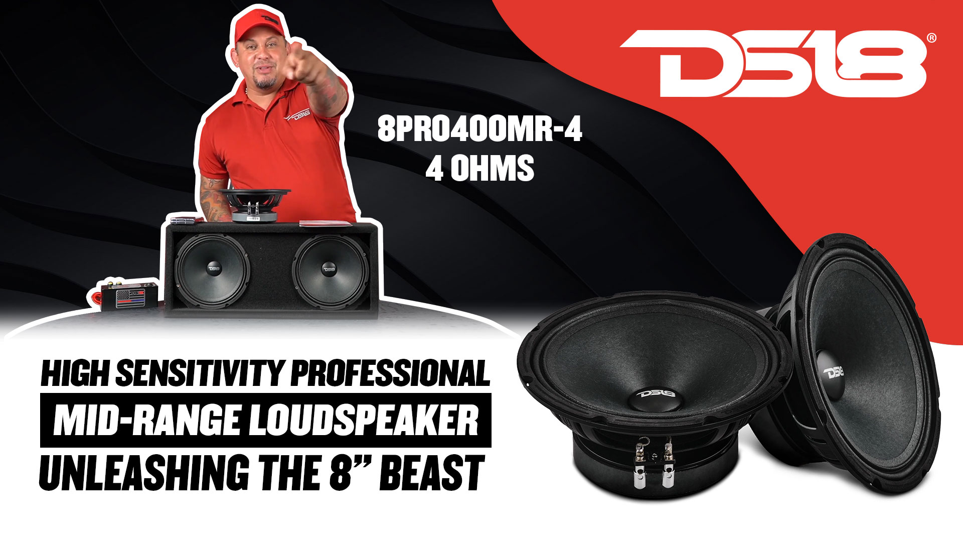 Amazon.com: DS18 8PRO400MR-4 8” Mid-Range Loudspeaker 200 Watts