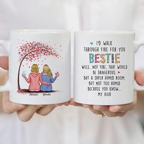 Miniatura 4 de Gossby Taza personalizada para mejor amiga, regalo personalizado para mujeres amigas con diseños, nombres, regalo de cumpleaños, regalo de Navidad
