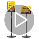 Amazon.com: Newzueby Sign Holder Stand 8.5x11 inch - Flip Open Pedestal ...