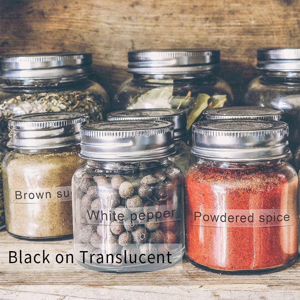 AIEX 500 Pezzi 10,3x5,2cm Trasparente Autoadesive Etichette Rotolo Delletichetta Rettangolo Etichette - Foto 3