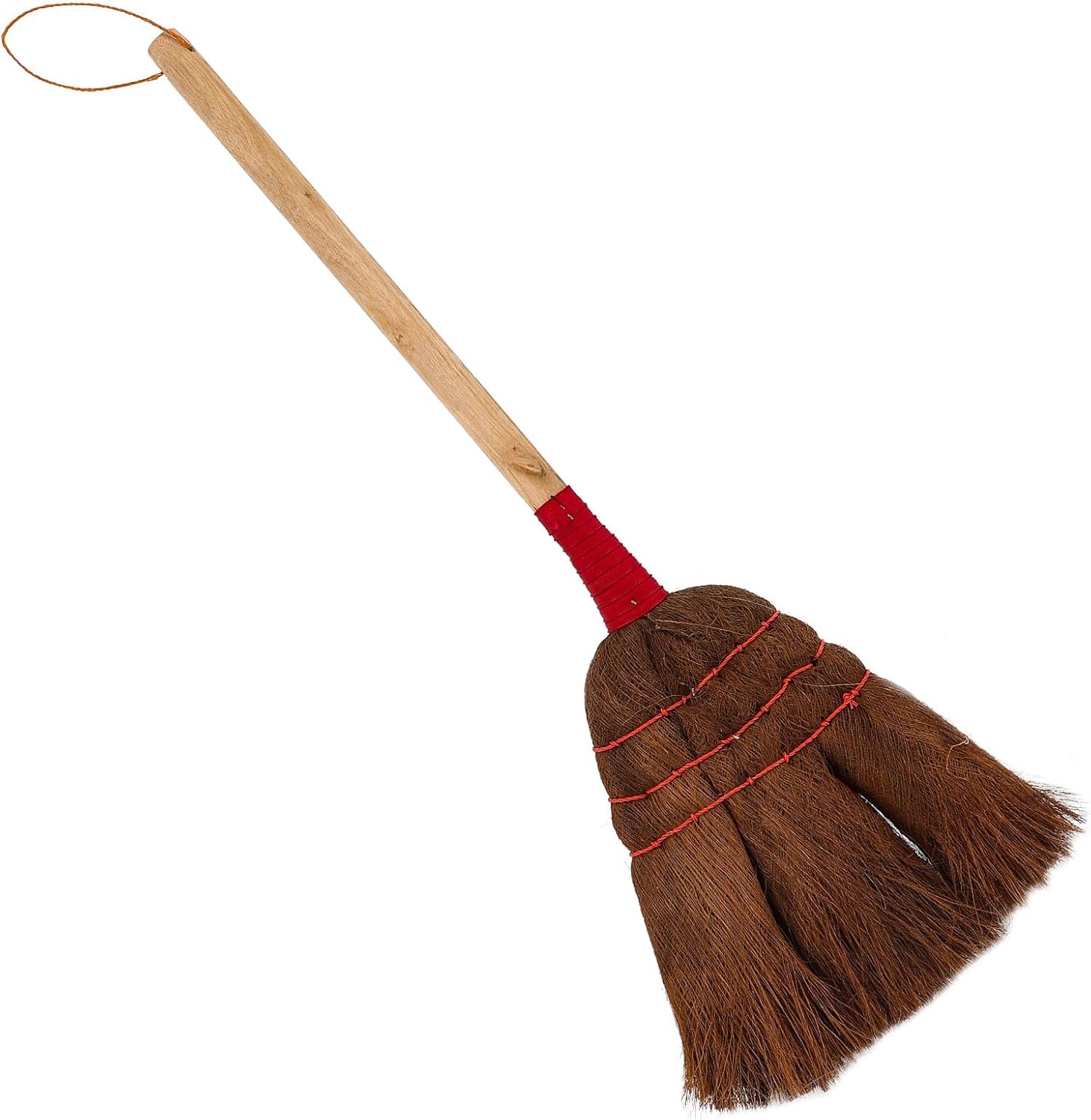 ’ Indoor Broom Natural Palm Fiber Small Hand Broom Soft Bristles Household Cleaning Tool for ’s Sweeping and Floor Care Style Color