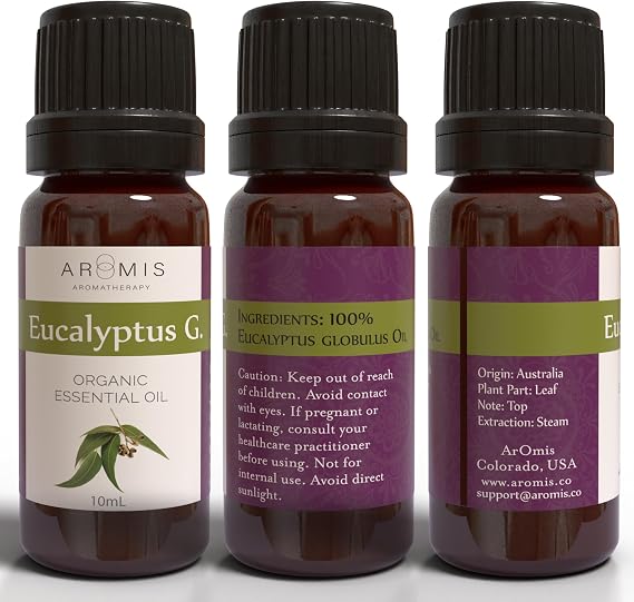 ArOmis Essential Oil - Sleep and Breathe 100% Pure Premium-Grade - Eucalyptus Globulus, Clary Sage, Lavender, Ylang-Ylang, Geranium, Bergamot - 6 Pack - 0,34 fl oz/10ml,150 Micron Filtered
