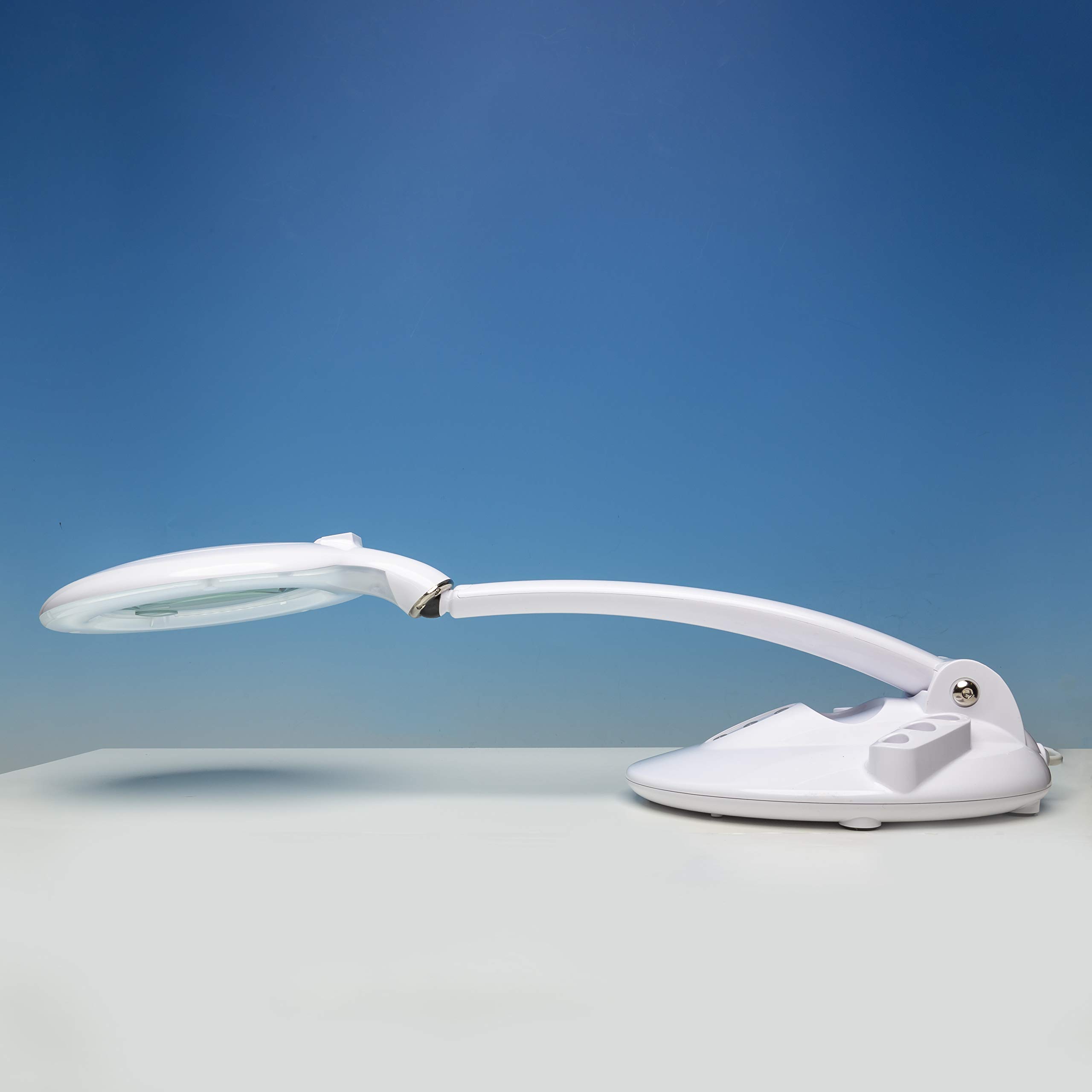 Lightcraft Lampa stołowa LED z lupą z podstawą organizera
