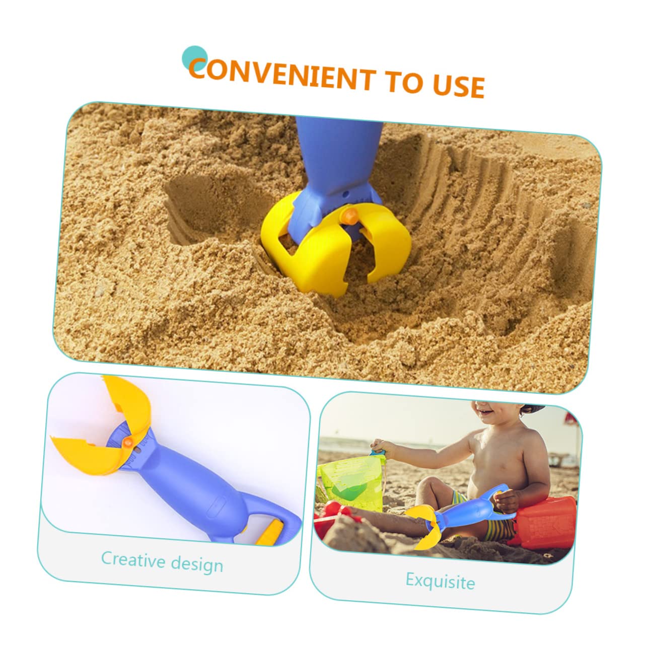 UKCOCO 2 Piezas Juguete de Playa para y Resistente Adecuado para Agarrar Arena Diseño Ergonómico para Aire Color Azul para Actividades Veraniegas