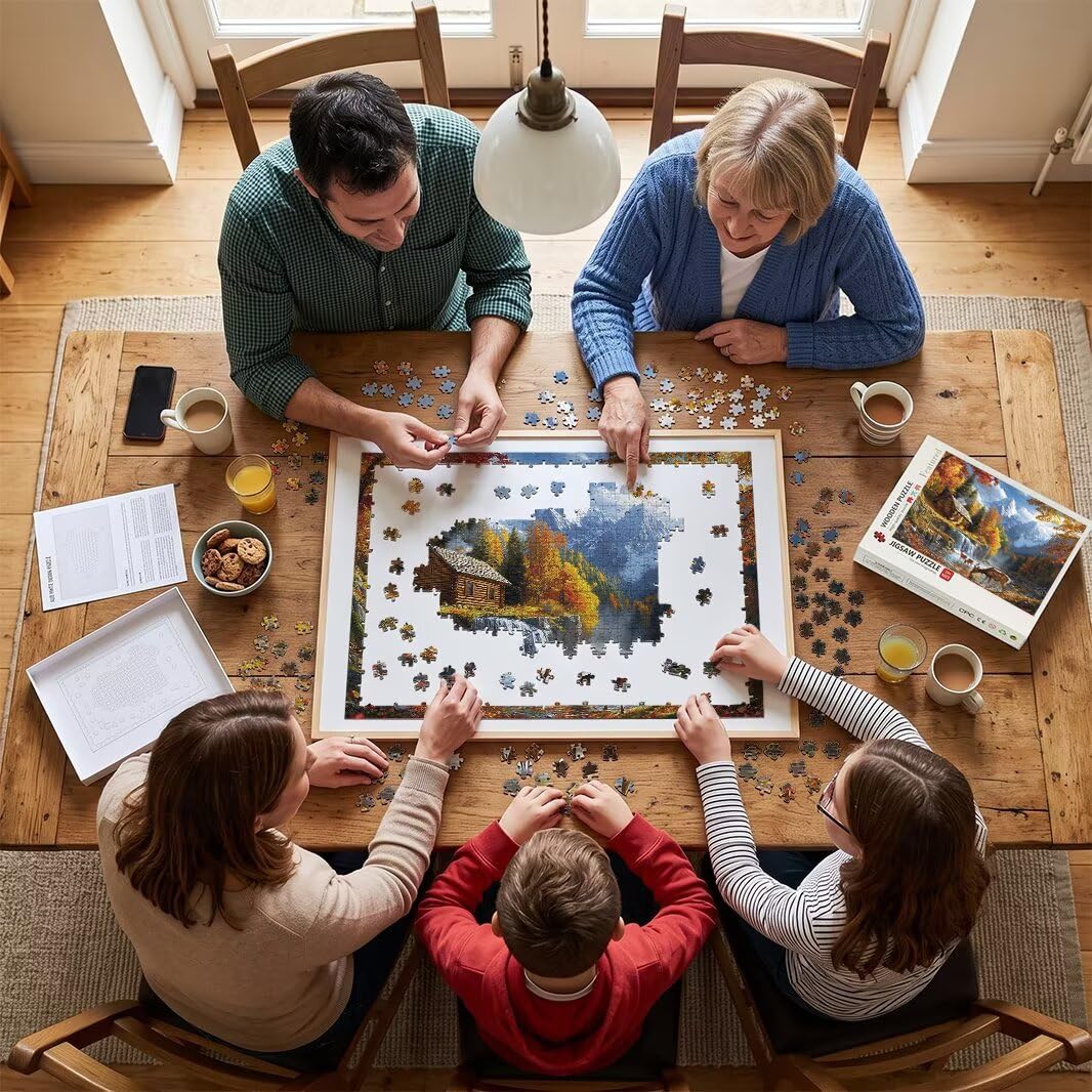 Puzzle 1000 Pezzi, Puzzle Autunno per Adulti, 70x50cm, Compact Box -4430