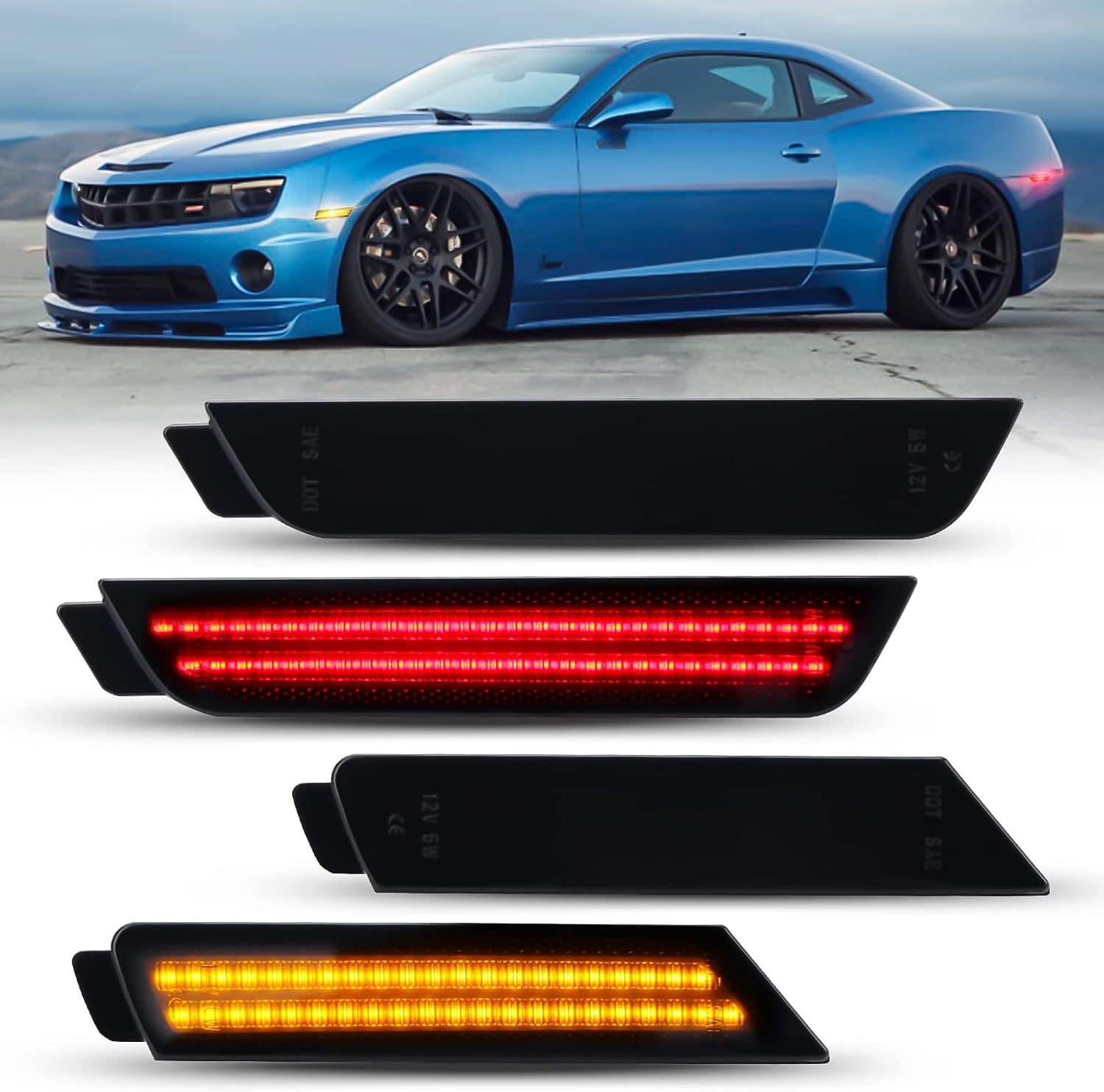 Bestview Side Marker Light Assembly Compatible with Chevy