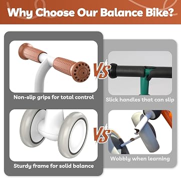 Liberry Baby Balance Bike Ride Toy for 1 2 Years Old Adjustable Seat, Black